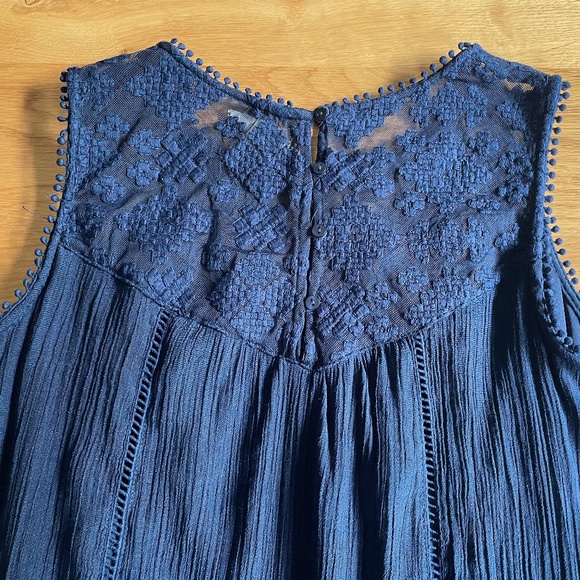NWOT Style & Co Navy Lace Yoke Dress - Size Small - Picture 3 of 7